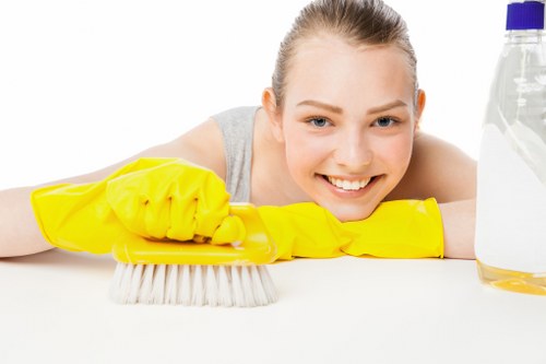 Local cleaning team working in a SW15 office space