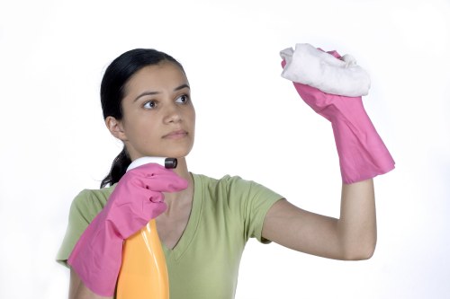 A professional cleaners SW15 team following safe working procedures