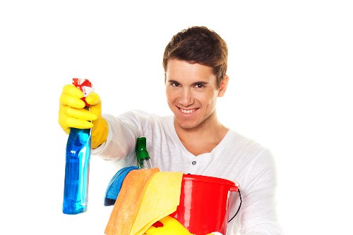 Waste handling and compliance notes for a cleaning service